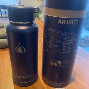 Navy blue leak proof water bottle